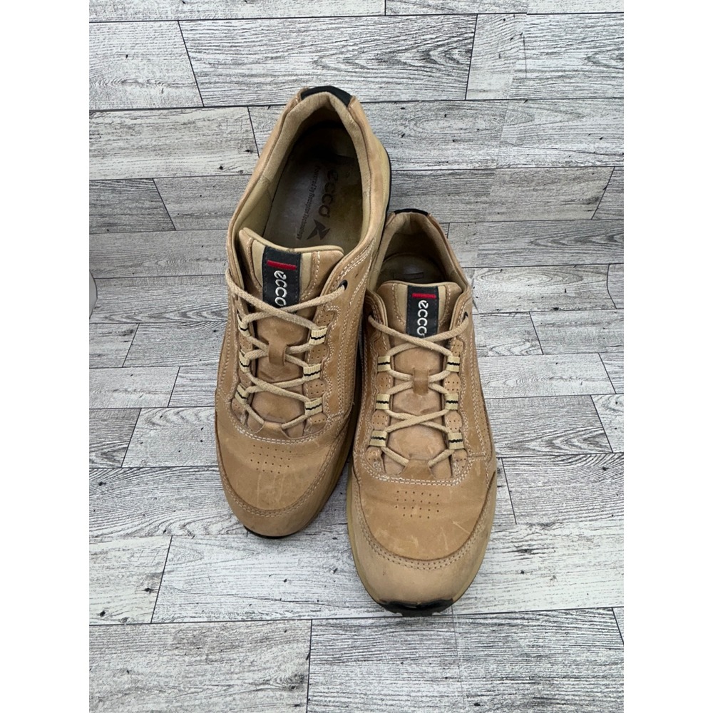 Ecco A-Traction‎ Dakota Men Tan Leather Vibram Sole Walking Shoes EU 45 US 11.5